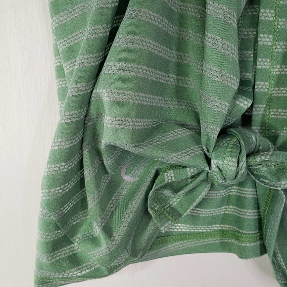 Zyia Active Nimbus Split Back‎ Tank Top M Green Stripe Tie - Picture 4 of 6